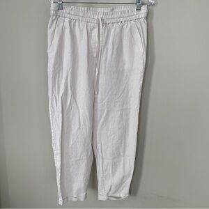 J. By J. Crew Creamy White Linen Blend Pants Size‎ 8
